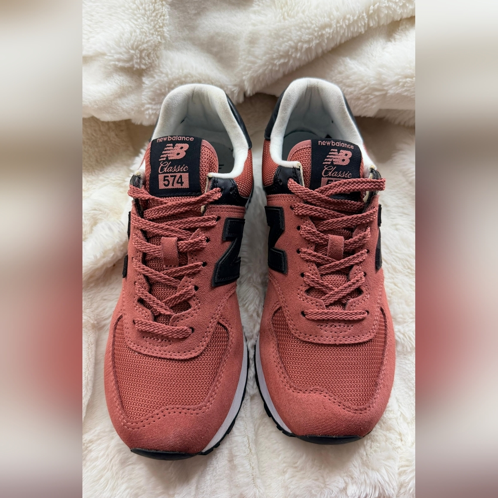 New Balance 574 Classic Sneakers - Rust/Black No Box - Picture 3 of 6